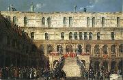 Gabriel Bella Inauguration of the Doge on the Scala dei Giganti Norge oil painting reproduction
